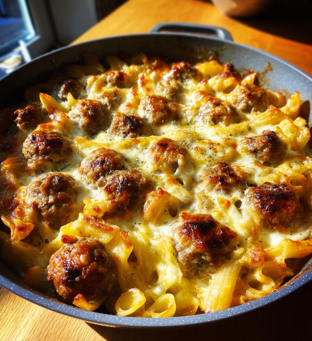 swedish meatball noodle bake