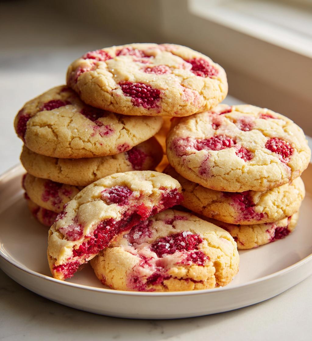 sweet raspberry sugar cookies - detail 1