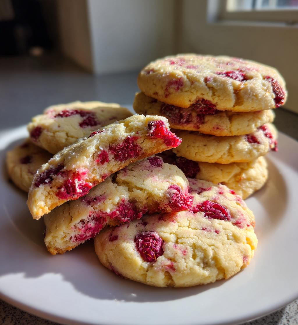 sweet raspberry sugar cookies