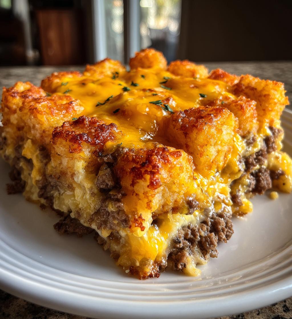 tater tot casserole - detail 1