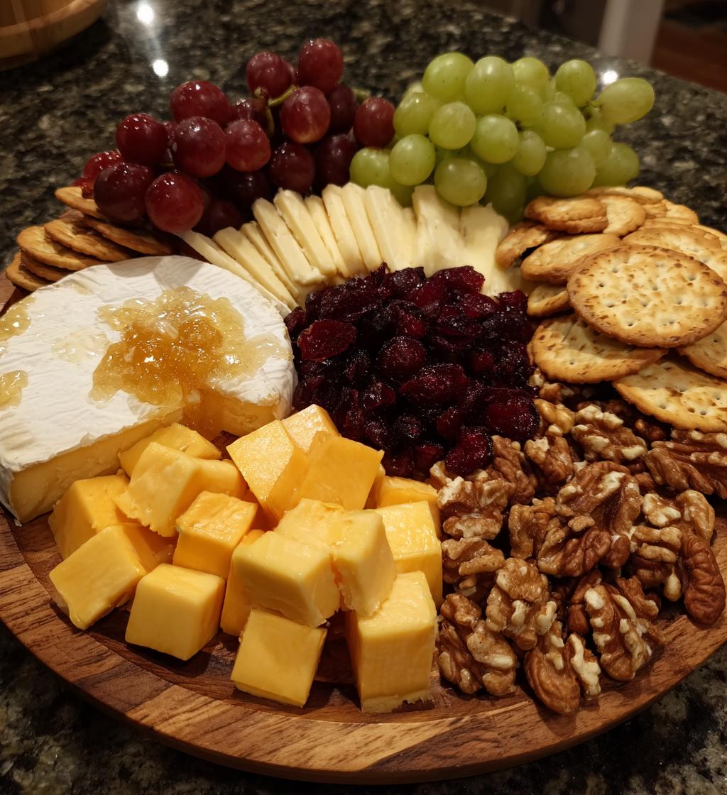 thanksgiving cheese and cracker tray