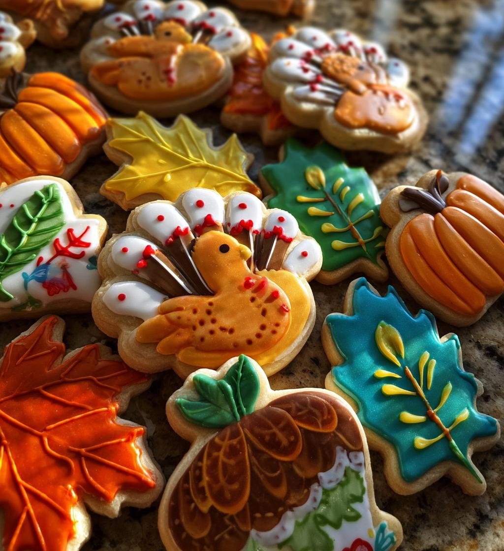 thanksgiving decorated cookies