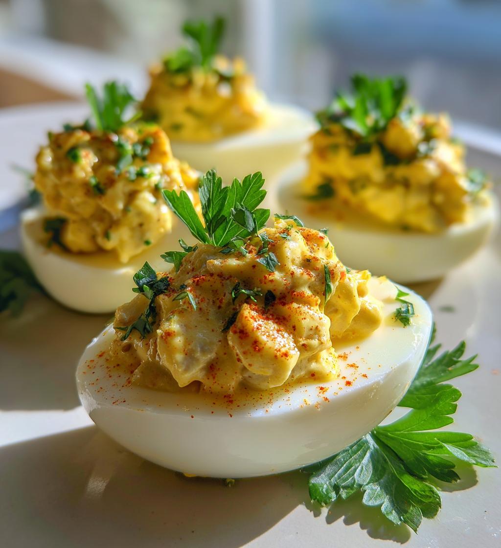 thanksgiving deviled eggs turkey