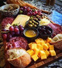thanksgiving meat and cheese board