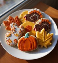 thanksgiving royal icing cookies