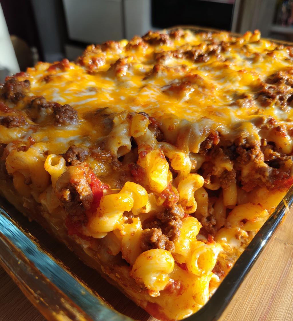 the best beef cheeseburger pasta casserole