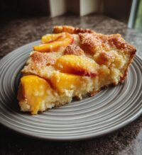 the easiest southern peach cobbler
