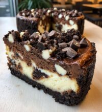 triple chocolate cheesecake