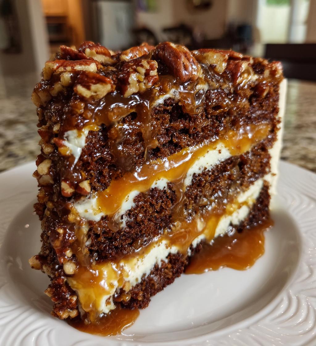 turtle caramel cake 2