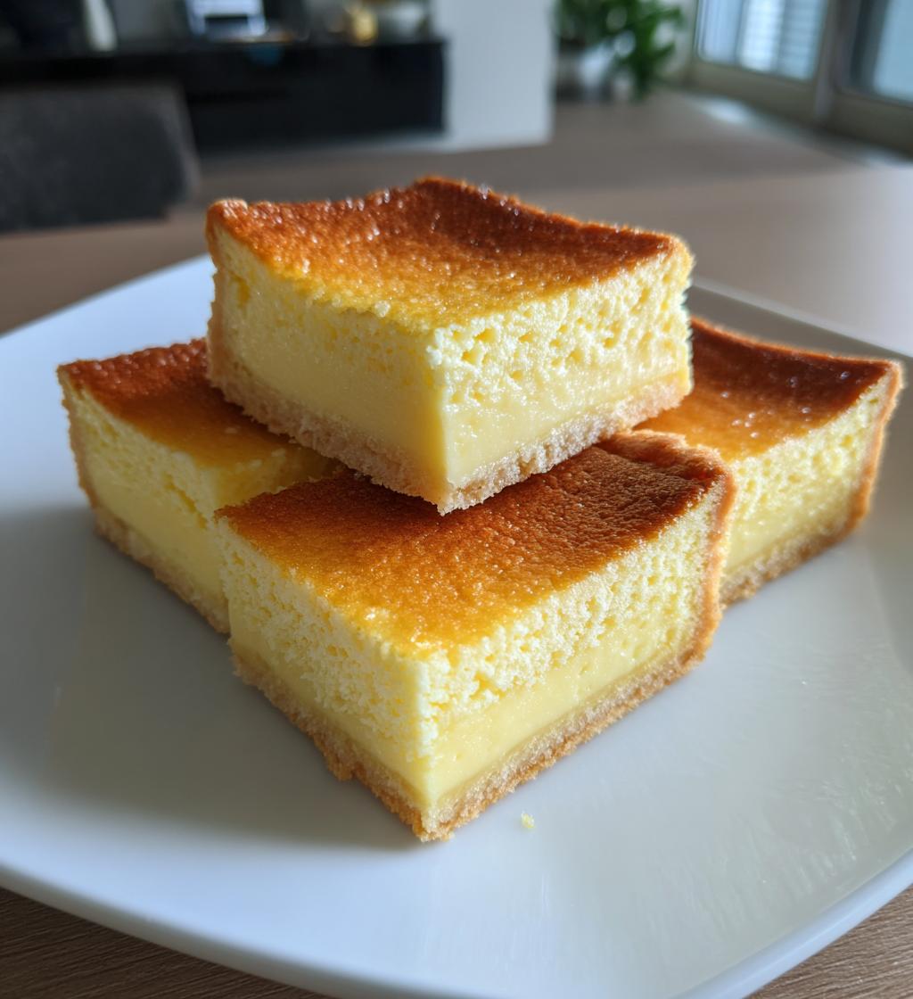 vanilla custard cream squares