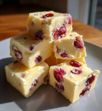 white chocolate cherry fudge
