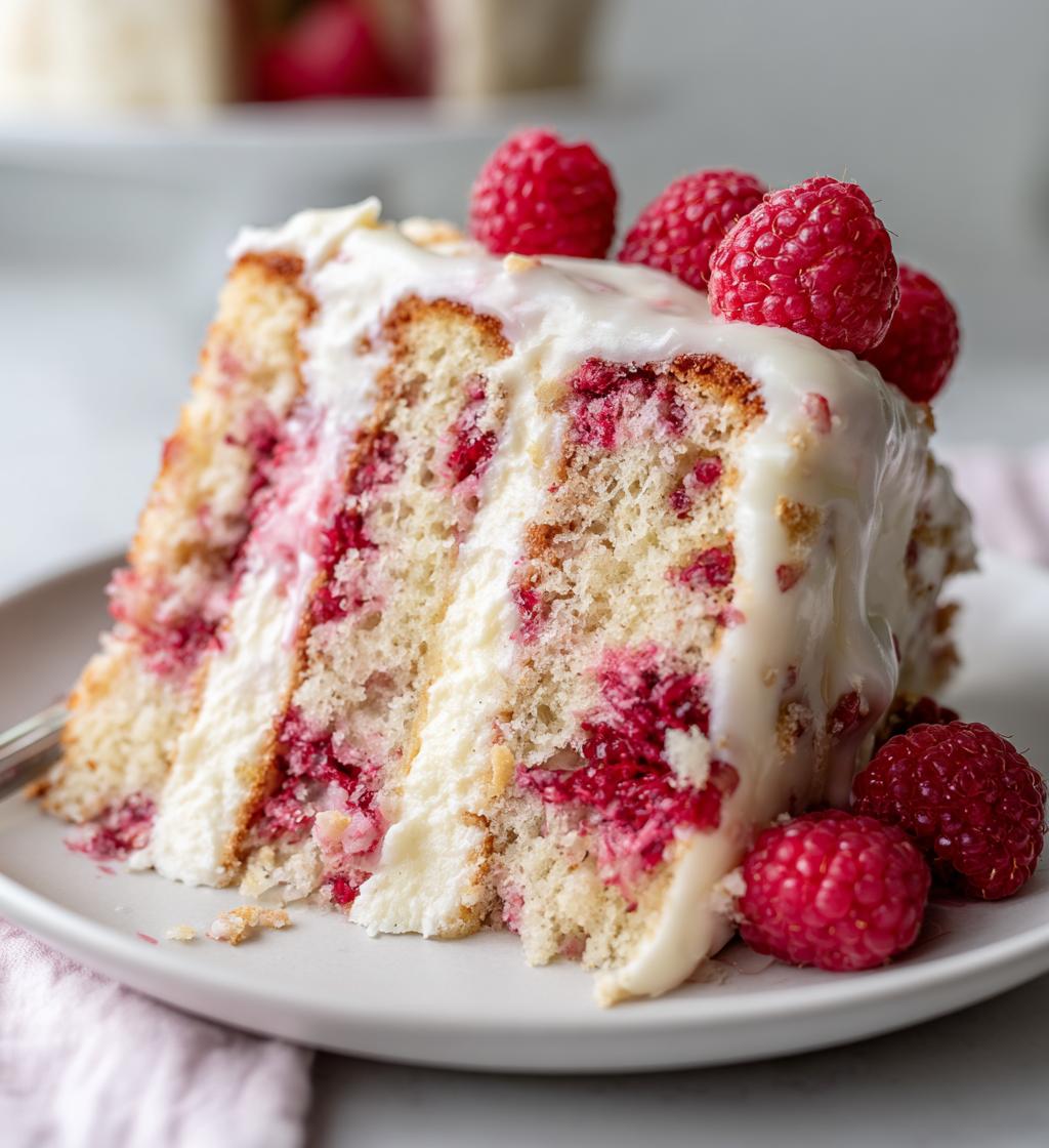white chocolate raspberry cake
