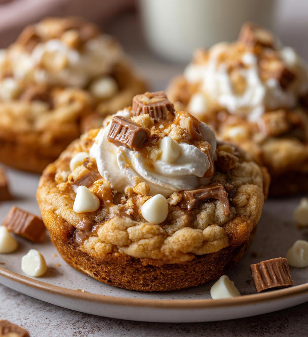 white chocolate reeses cheesecake cookies - detail 1