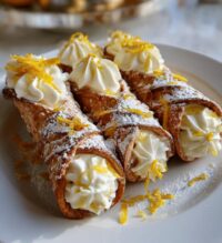 zesty lemon meringue pie cannolis