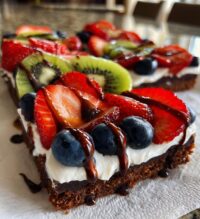 brownie fruit pizza