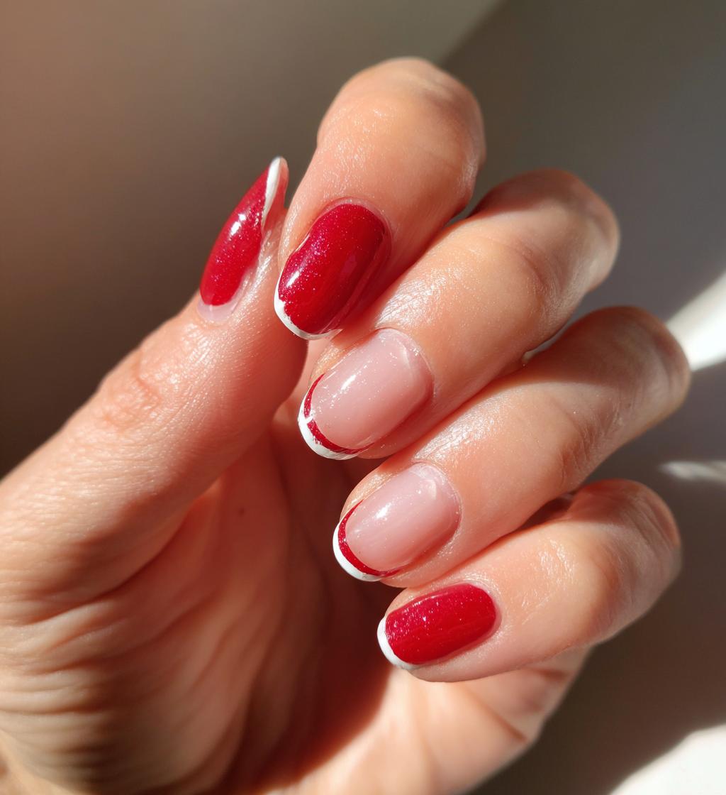 christmas french tip