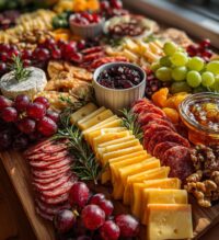 christmas themed charcuterie board