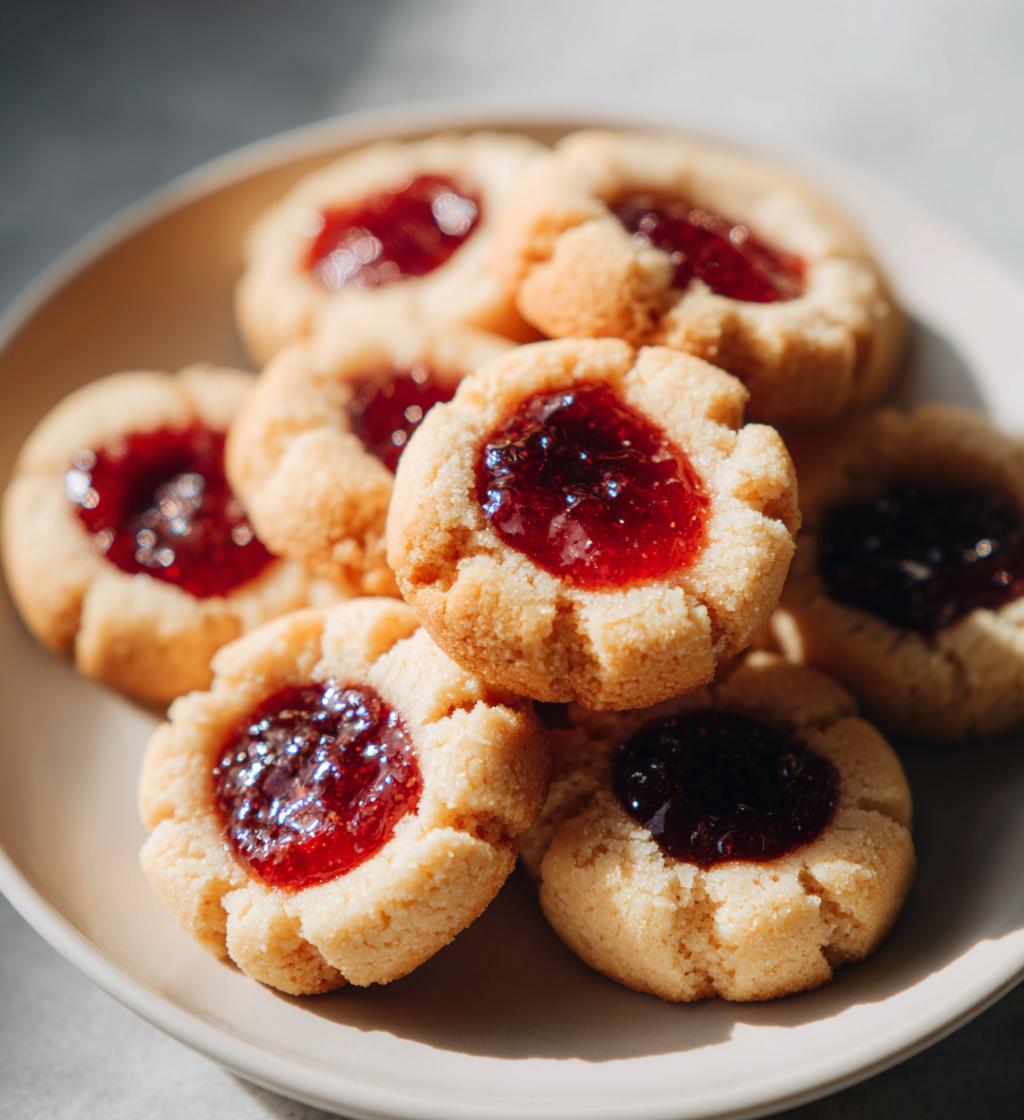 christmas thumbprint cookies