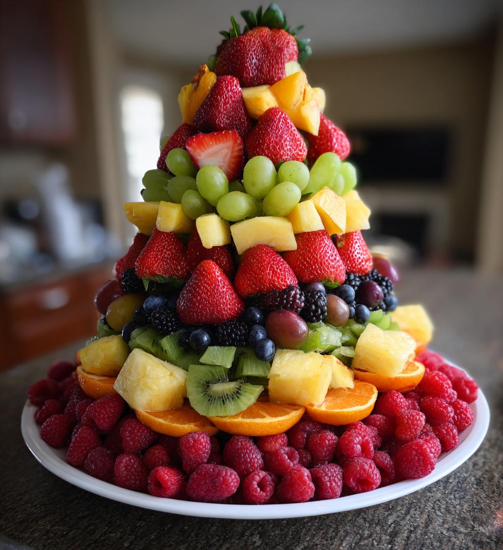 christmas tree fruit platter