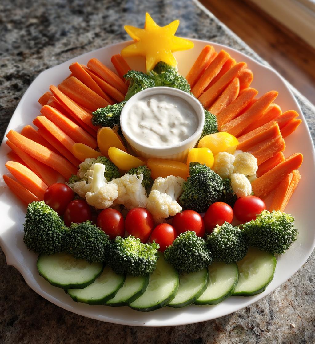 christmas tree veggie tray