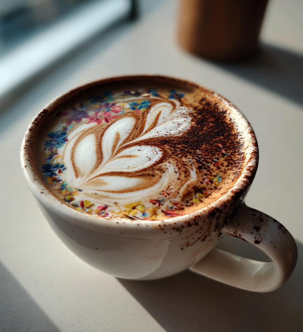 coffee with happy new year latte art