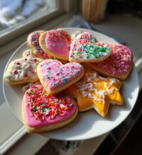 colorful new year cookies