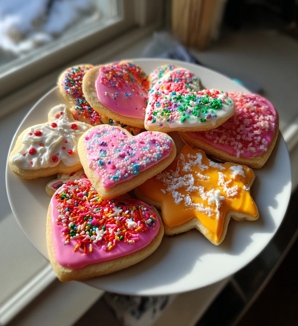 colorful new year cookies