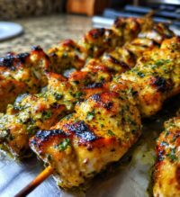 green curry chicken skewers
