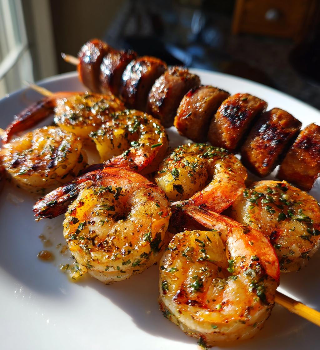 grilled shrimp and sausage