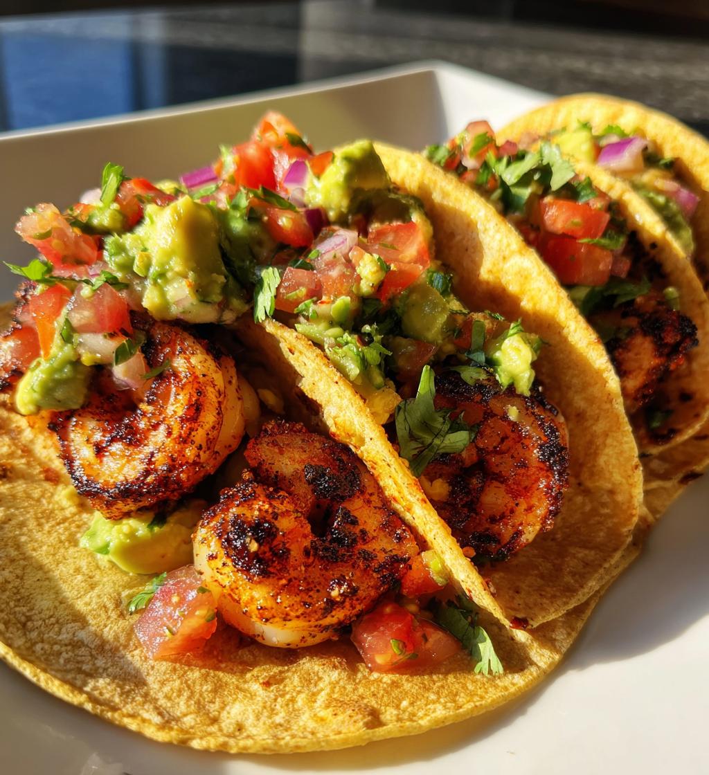 grilled shrimp tacos with avocado salsa