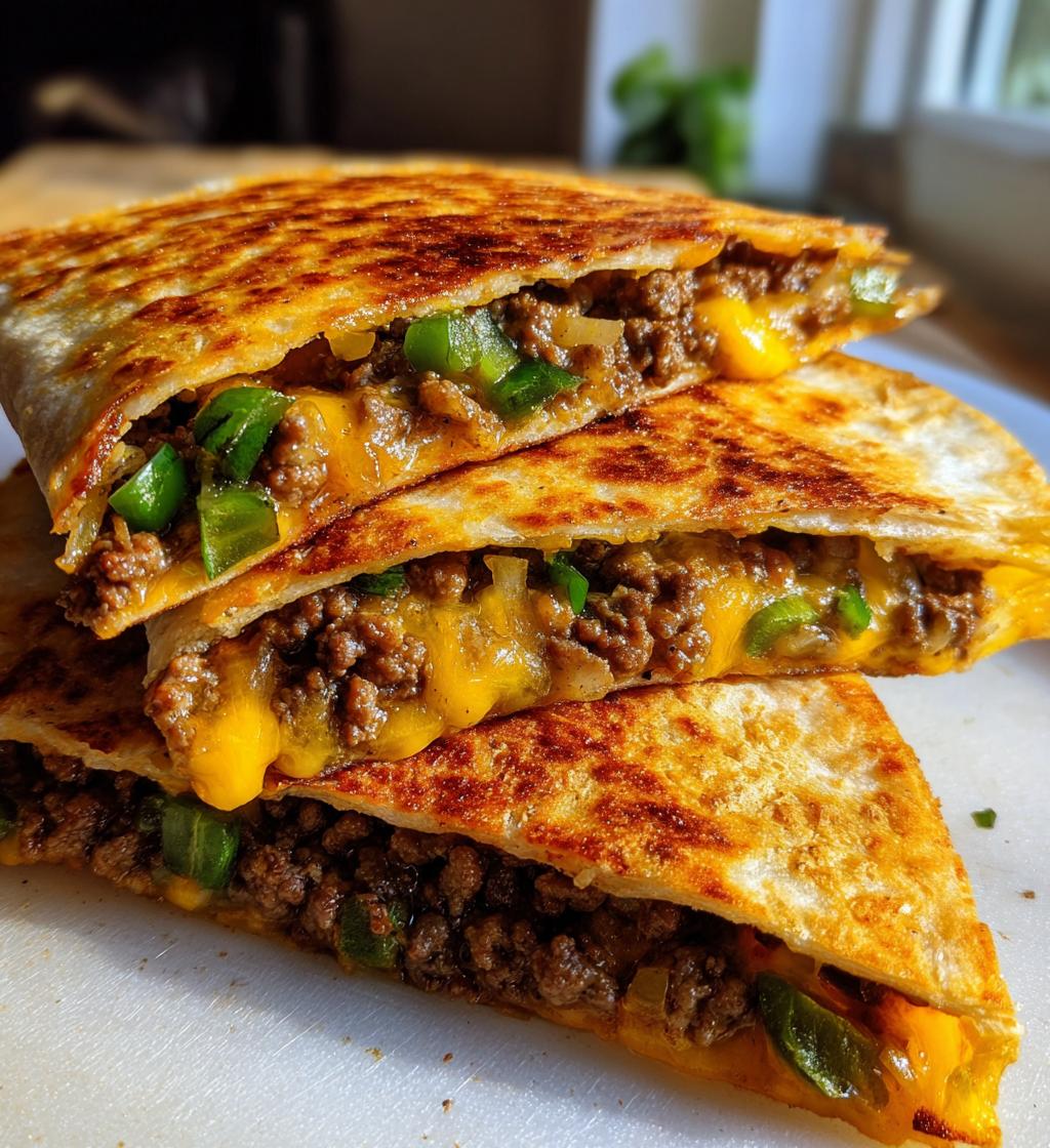 ground beef quesadillas