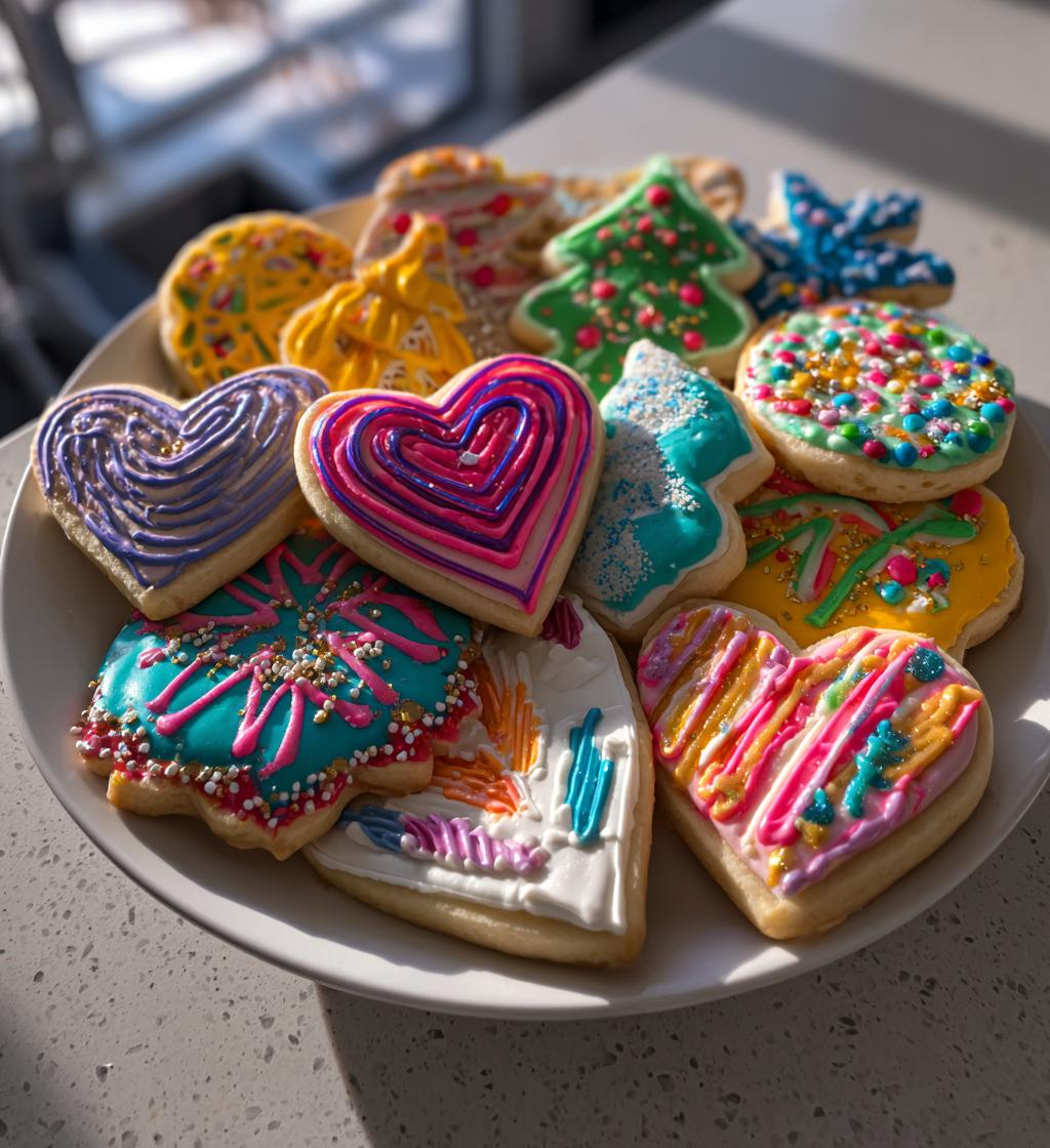 happy new year cookies decorated