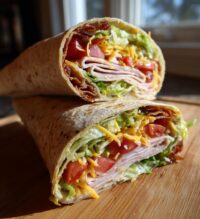 honey mustard turkey wrap