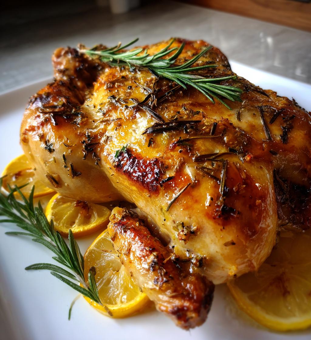 lemon herb roasted whole chicken
