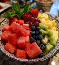 new year fruit arrangement