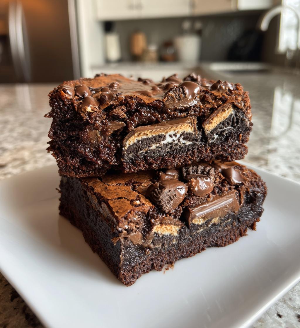 oreo reeses fudge brownies