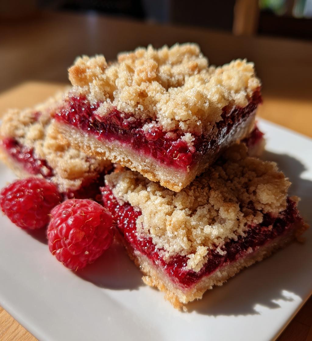 raspberry crumble bars