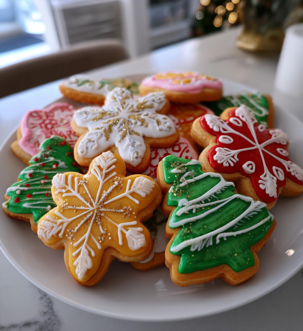 royal icing christmas cookies