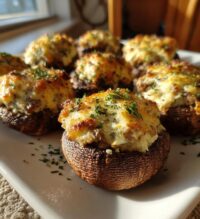 sausage stuffed mushrooms