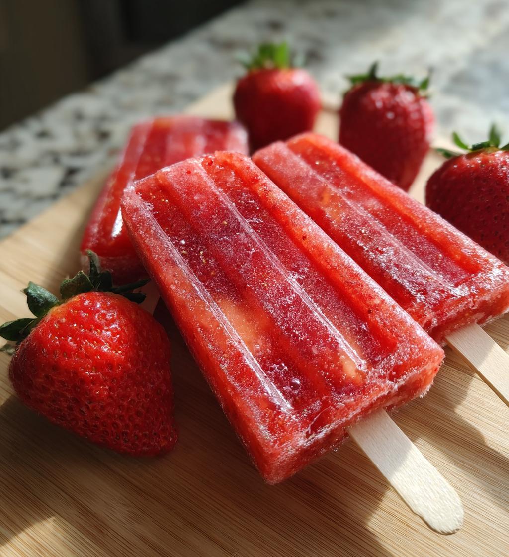 strawberry popsicles