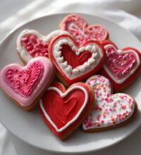 valentine cookies decorated