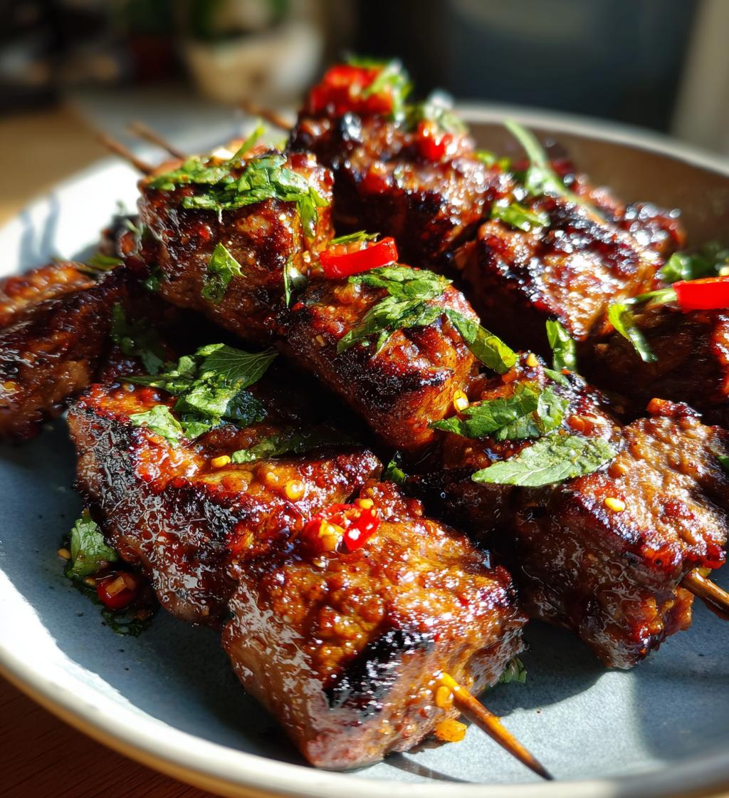 vietnamese lemongrass pork skewers