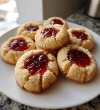 almond flour jam thumbprint cookies