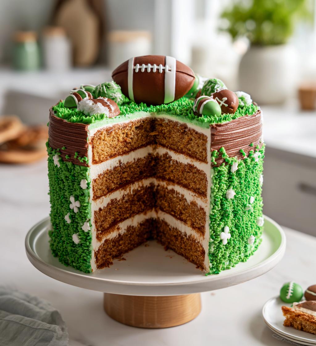 american football theme cake