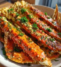 baked crab legs in garlic butter sauce