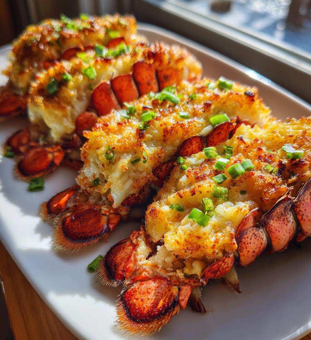 baked stuffed lobster tails