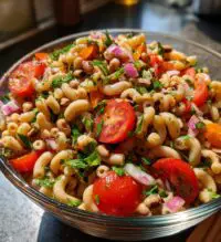 black eyed pea pasta salad