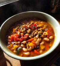black-eyed pea soup with chili