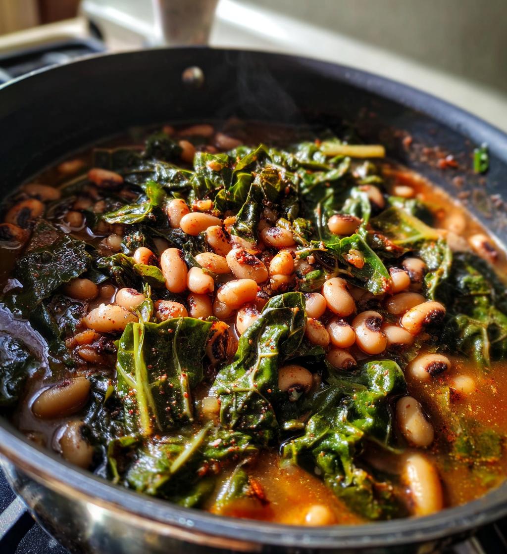 black-eyed peas and greens stew