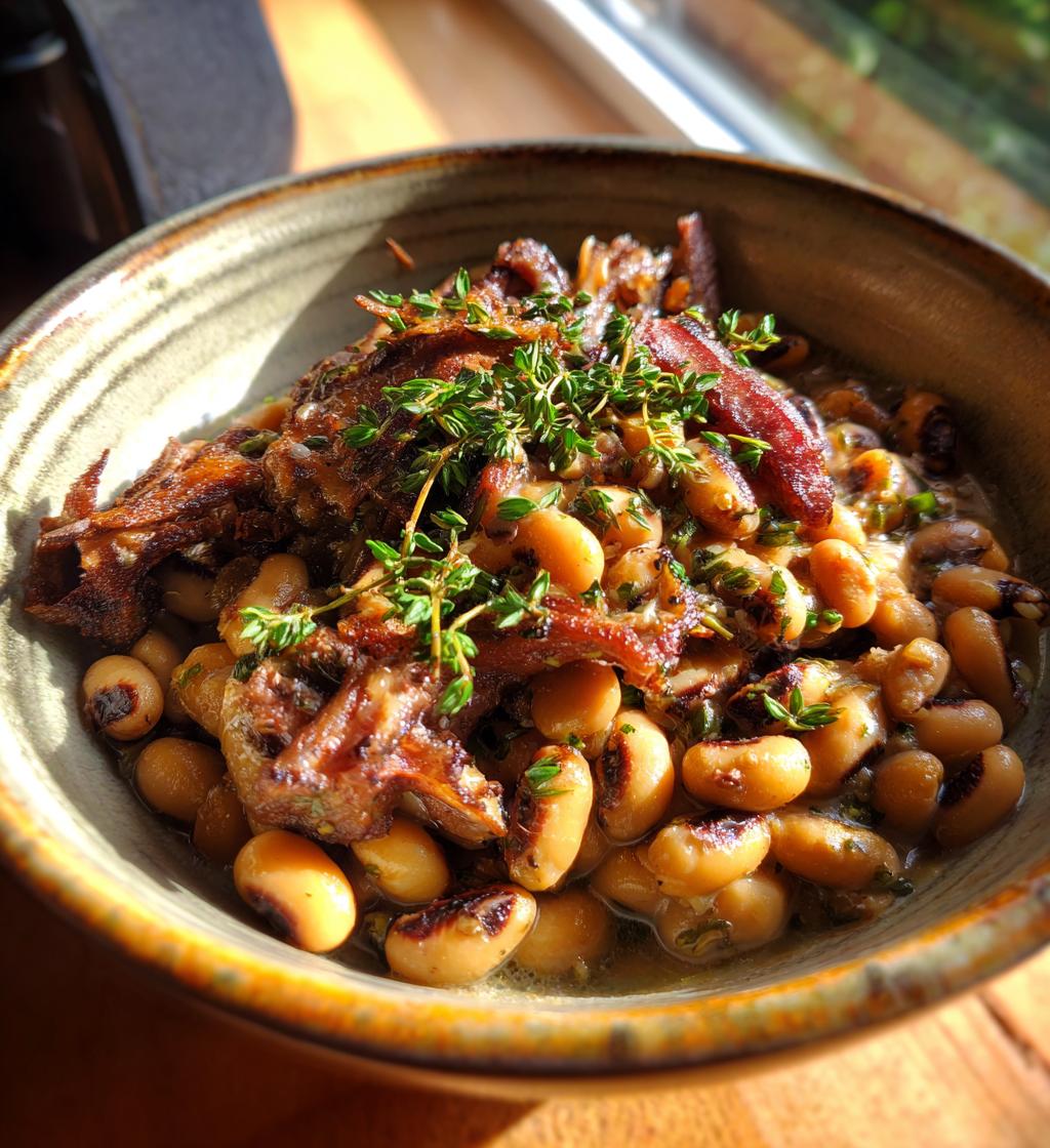black eyed peas and neck bones